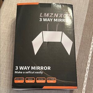 Black 3 Way Mirror for Self-Cuts